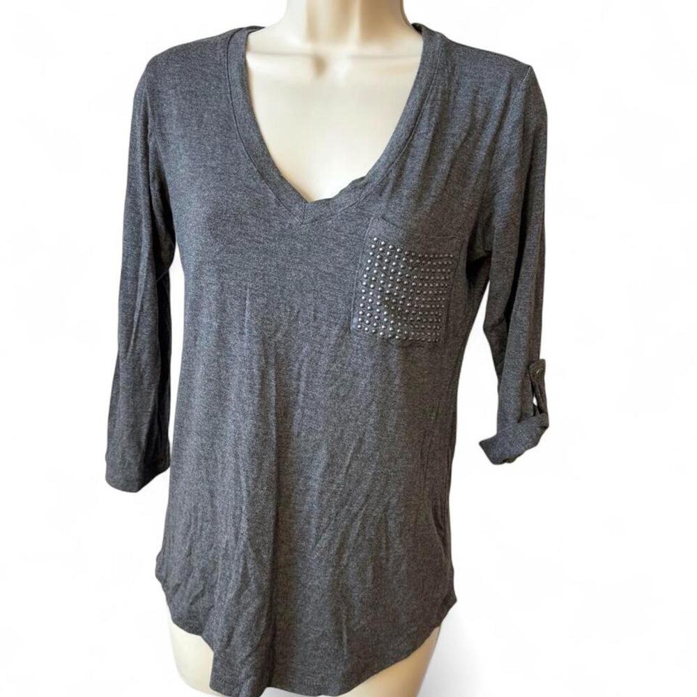 Wallpapher grey 34 sleeve top...